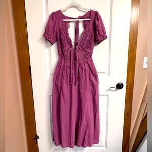 Free People Women’s Lace Midi Dress Size Small